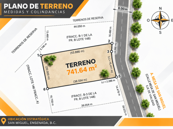 Terreno Residencial en venta en Cibolas del Mar, Ensenada, B.C.